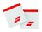 Babolat Logo Wristband X2 White/Fiesta Red