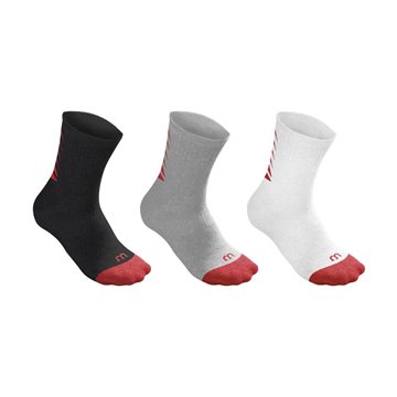 Produkt Wilson Youth Core Crew Sock 3 Pair/Pack White/Black/Heather Grey
