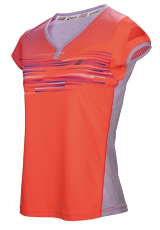 Babolat Cap Sleeve Top Girl Performance Fluo Red